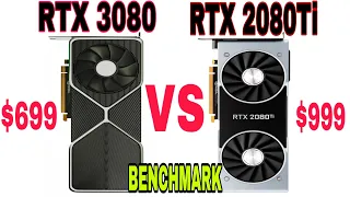 RTX 3080 VS RTX 2080 Ti Test in Many Games Benchmark Comparison.