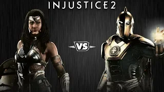 Injustice 2 - Чудо-Женщина против Доктора Фэйта - Intros & Clashes (rus)