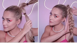 NEW HAIR HACK: 1 MINUTE BRAID WITH RIBBONS