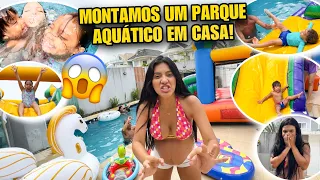 MONTAMOS UM PARQUE AQUÁTICO EM CASA NO DIA DAS CRIANÇAS!!!! 😱🌊 *OLHA ISSO*