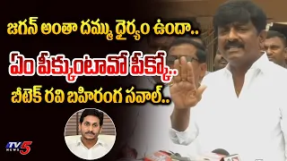 TDP Leader BTech Ravi Mass Warning To YS Jagan Over Pulivendula Incident | Chandrababu | YSRCP | TV5