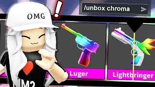 I unboxed CHROMAS using ADMIN COMMANDS in MM2 | Murder Mystery 2