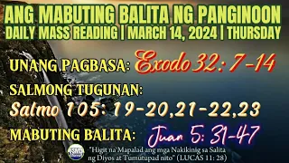 FSMJ | MARCH 14, 2024 | DAILY MASS READING | ANG MABUTING BALITA NG PANGINOON | ANG SALITA NG DIYOS