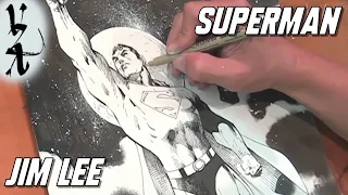 Jim Lee inking Superman