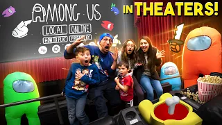 AMONG US @ the MOVIE THEATERS!  Gameplay + Hide and Seek + Real Life Cosplay (FGTeeV)