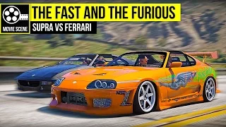 🔴Grand Theft Auto 5 - The Fast and the Furious - Supra VS Ferrari