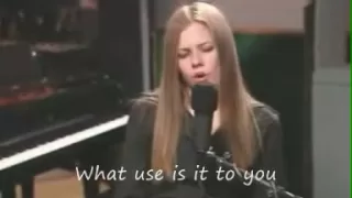 Avril Lavigne- Things i'll never say acoustic aol session + lyrics