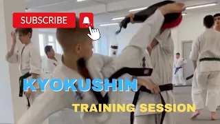 kyokushin karate training session #karate #kyokushin