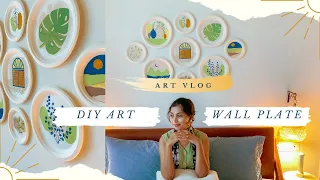 WALL PLATE GALLERY DECOR UNDER ₹200! No Nail, Renter & Budget Friendly  #boho #diy #hacks