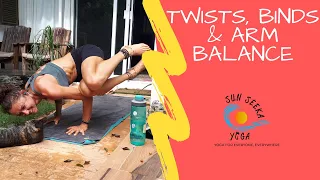 60 min power yoga | twists, binds, arm balances | level 2-3