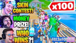 X2Twins Streamers HOST 100 Player SKIN & EMOTE Fashion Show for MONEY! Fortnite