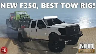 SpinTires MudRunner: NEW MODS! Ford F350 Dually, BEST TOW RIG!