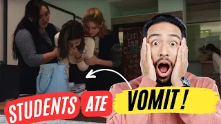 Literally ate the vomit! 🤢Teacher Pranks!