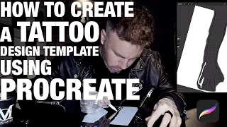 How to CREATE a template for a TATTOO design using PROCREATE!