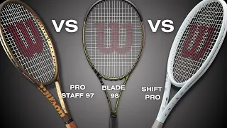 WILSON RACKET BATTLE | Wilson Shift Pro vs. Wilson ProStaff 97 vs. Wilson Blade 98