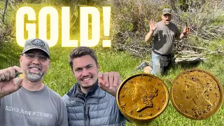 TWO GOLD COINS found while METAL DETECTING the OREGON TRAIL! EPIC BUCKET LISTERS!