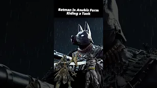 Batman in Anubis Form Riding a Tank in Gotham City, Hancurkan!!!