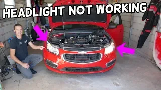 HEADLIGHT OUT NOT WORKING ON CHEVROLET CRUZE  LEFT RIGHT LOW BEAM OR HIGH BEAM