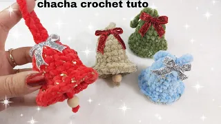 Tuto décoration de Noël : des cloches de Noël au crochet facile a réaliser