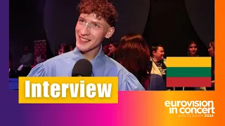 Silvester Belt (Lithuania) - Eurovision in Concert 2024 Interview (Amsterdam 13.04.2024