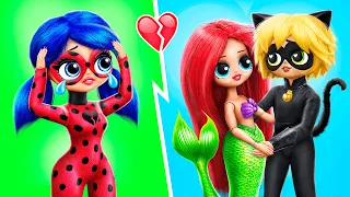 Una Historia de Cat Noir ¿Ariel o Ladybug 28 Manualidades para Muñecas LOL OMG