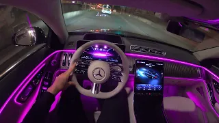 2021 Mercedes Benz S-CLASS Night POV Drive S500 (435HP) Interior Ambiente