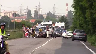 [GARA CICLISTICA] INCIDENTE IN DIRETTA! , PARTENZA CROCE BIANCA 208 + CROCE BIANCA 206 IN SIRENA