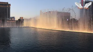 HD - Bellagio Front Theme Water Fountain Show Las Vegas