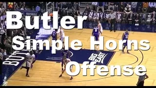 Butler Bulldogs Horns Backdoor and Counter Basketball Play | Horns Offense