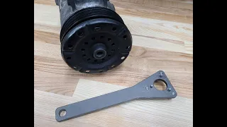 Detroit Thermo Tool to remove and replace the compressor hub and pulley on Toyota Corolla