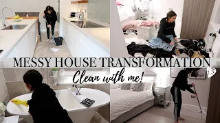 MESSY HOUSE TRANSFORMATION | EXTREME CLEAN WITH ME 2019 | ALL DAY CLEANING MOTIVATION!