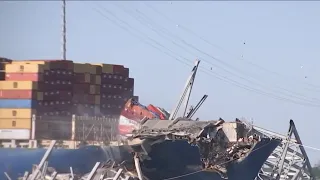 Crews demolish part of Baltimore's Key Bridge to remove ship | NBC4 Washington
