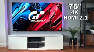 LG 75" QNED MiniLED 4K TV Unboxing, Setup + Review with HDMI 2.1 PERFECT for PS5 / Xbox