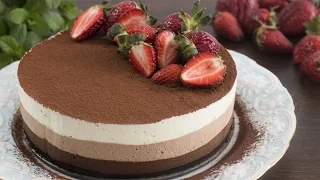 No-Bake Triple Chocolate Mousse Cake Recipe