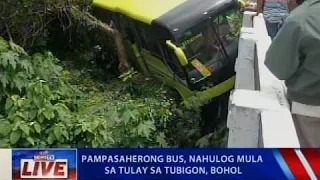 NTVL: Pampasaherong bus, nahulog mula sa tulay sa Tubigon, Bohol