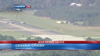 Small plane crashes at Newport News-Williamsburg International Airport
