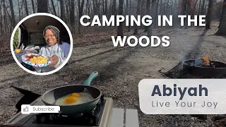 Living In A Minivan - A Morning In The Woods With Breakfast & Campfire - #abiyahbina #vanlife