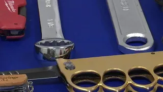 TSA shows off confiscated items, including weapons