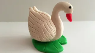 ♥️ Clay with me- how to make a swan | model craft tutorial. easy DIY