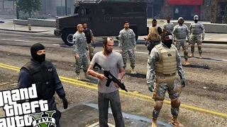 Bodyguard Army VS Zombie Horde - GTA 5 PC MOD (Zombie Infection Mod VS Army Mod)