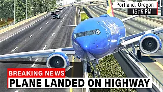 Boeing 737 made UNBELIEVABLE Landing on HIGHWAY in Portland | X-Plane 11