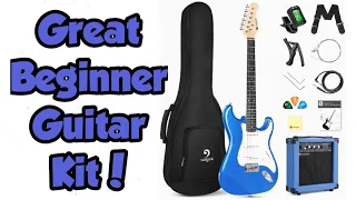 Vangoa Strat Style Electric Guitar With Amplifier & Accessories