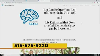 "Save Your Brain" educate yourself and reduce your risk of dementia