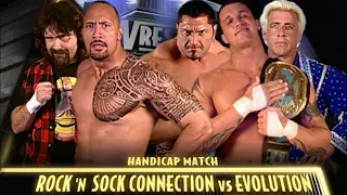 WWE 2K23: HANDICAP MATCH! Wrestlemania 20 | The Rock 'N Sock Connection vs. Evolution