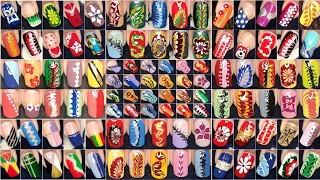 100 Nail art designs huge compilation || Easy nail art using tools & household items~ Nail Delights💅