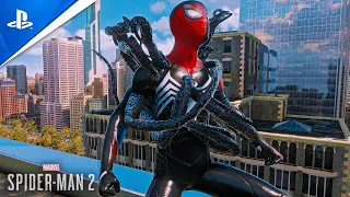 Marvel's Spider-Man 2 PS5 Gameplay Accurate Peter's Advanced & Symbiote Suit COMBAT