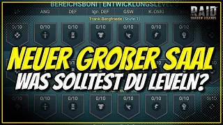 Neuer großer Saal - Der Bereichsboni - Was solltest du leveln? Fehler vermeiden!