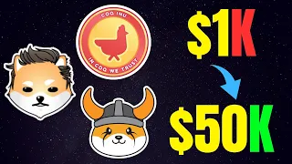 3 Meme Coins That Will 50X During the Bull Run? | Dogelon Mars, FLOKI, Coq Inu | Price Prediction