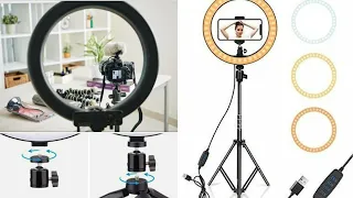 How To Fix Ring Light On Tripod. Fixing Phone Holder On Ring Light. Tripod Fixing | Ring Light Setup