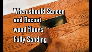 When should you Screen and Recoat vs Fully Sanding your wood floors 🤔